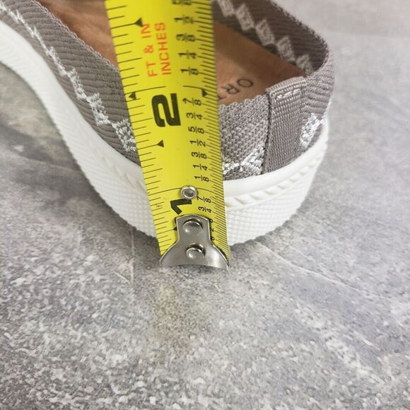 Earth Origins Shoes 8 Medium Embroidered Knit Slip On Mules Zilly Granite - Picture 12 of 12